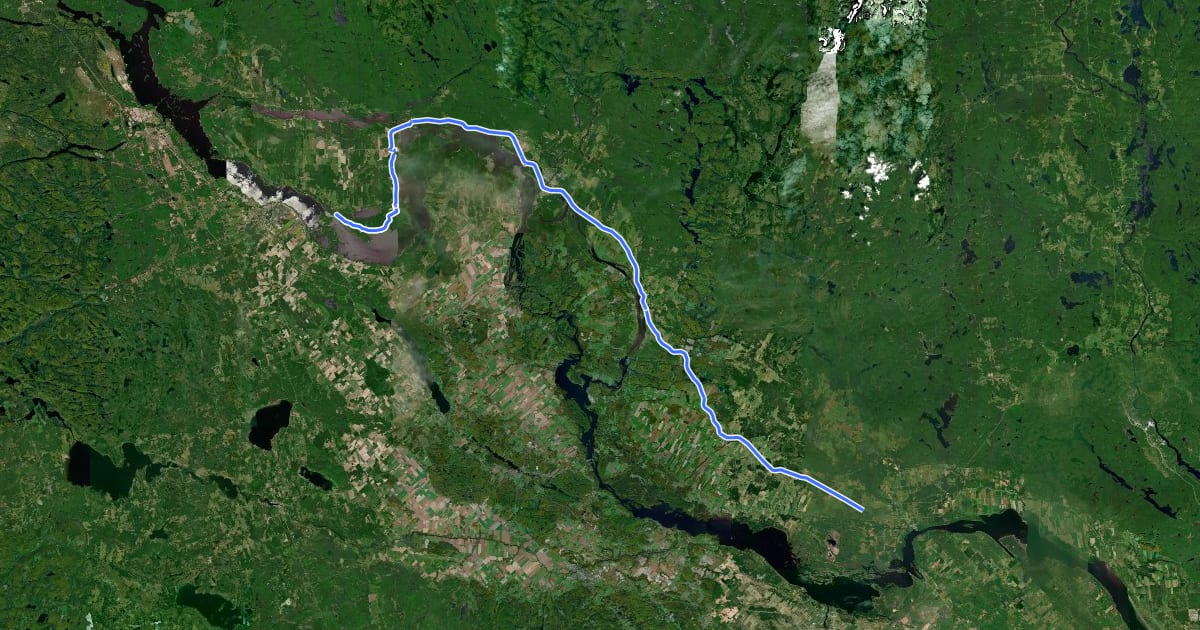 Маршрут Cycloparc PPJ на спутниковом снимке