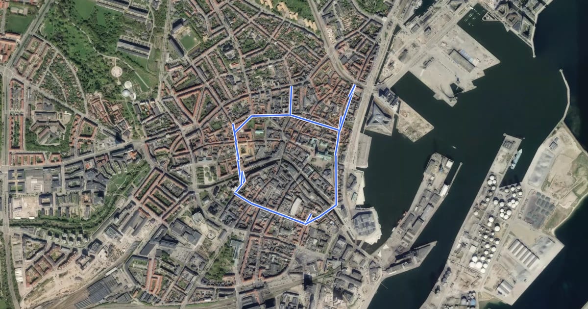 Маршрут Cykelringen на спутниковом снимке