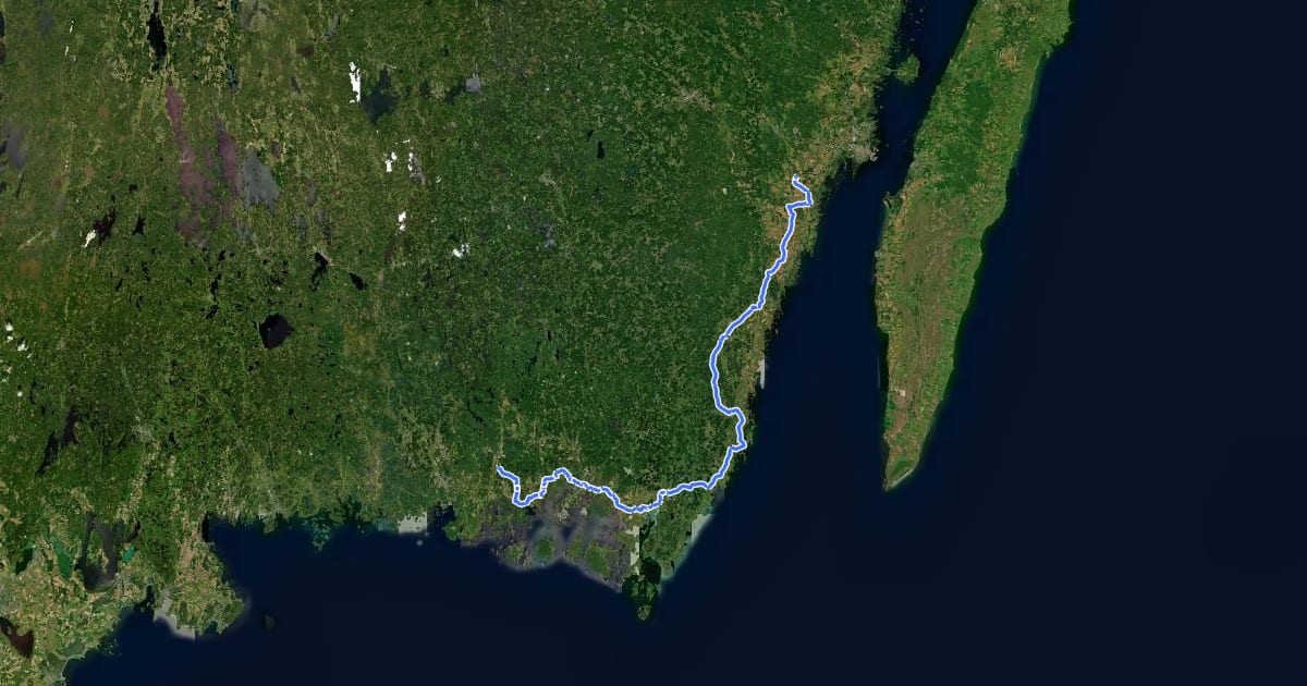 Маршрут Cykelspåret (3) на спутниковом снимке