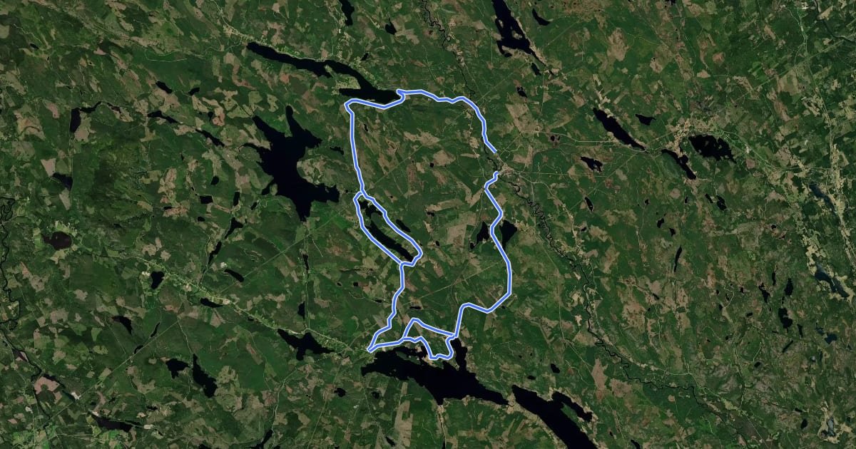 Маршрут Cykelutflykt runt Nordsjöarna на спутниковом снимке