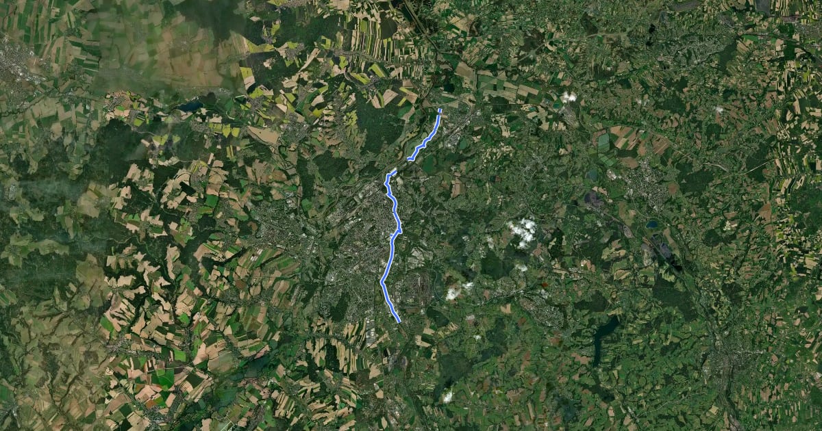 Маршрут Cyklotrasa "E" (Ostrava) на спутниковом снимке
