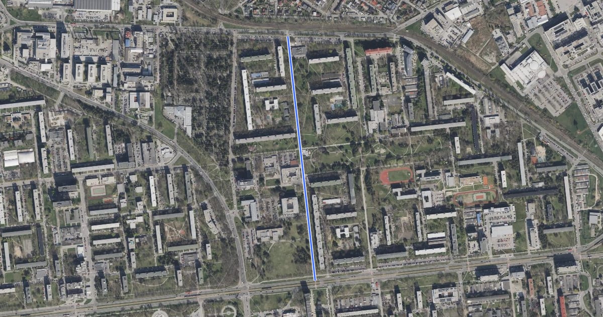 Маршрут Cyklotrasa S561: Spojka Martinský cintorín (plánovaná) на спутниковом снимке