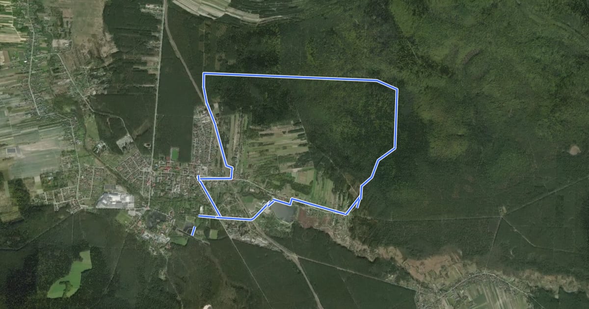 Маршрут Czarna ścieżka nordic walking на спутниковом снимке
