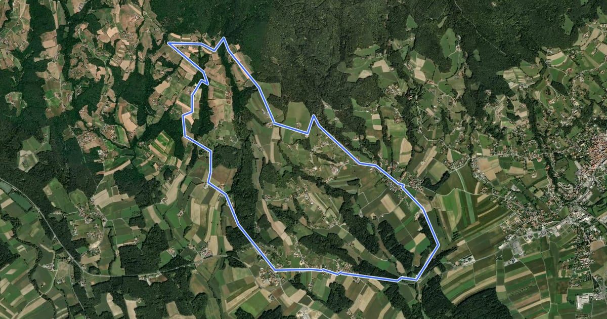Маршрут D'Anninger Bergtour на спутниковом снимке