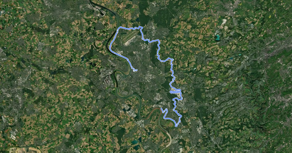 Маршрут [D] Düsseldorfer Weg на спутниковом снимке