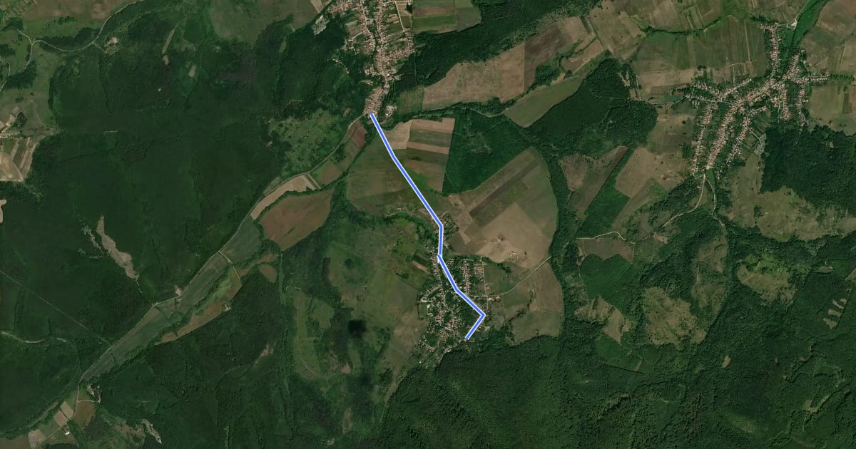 Маршрут Dédes-Bánkút Sárga mtb jelzés на спутниковом снимке