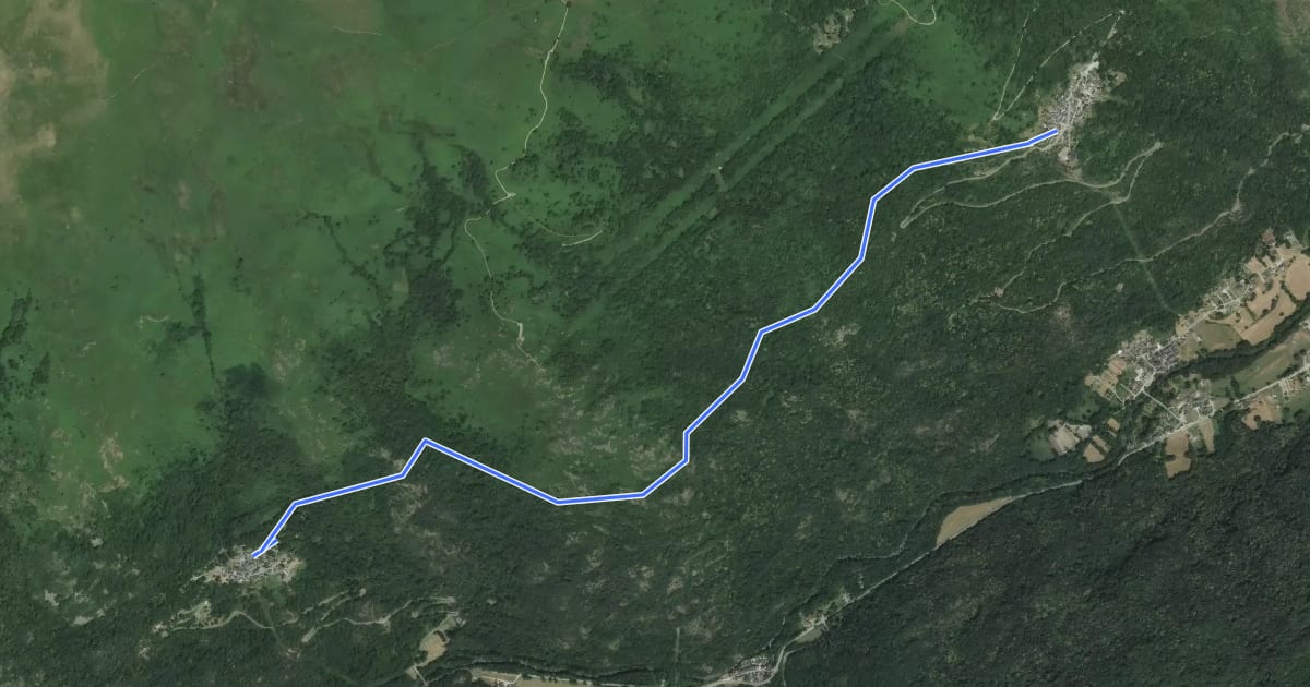 Маршрут D'Illier à Lapège на спутниковом снимке