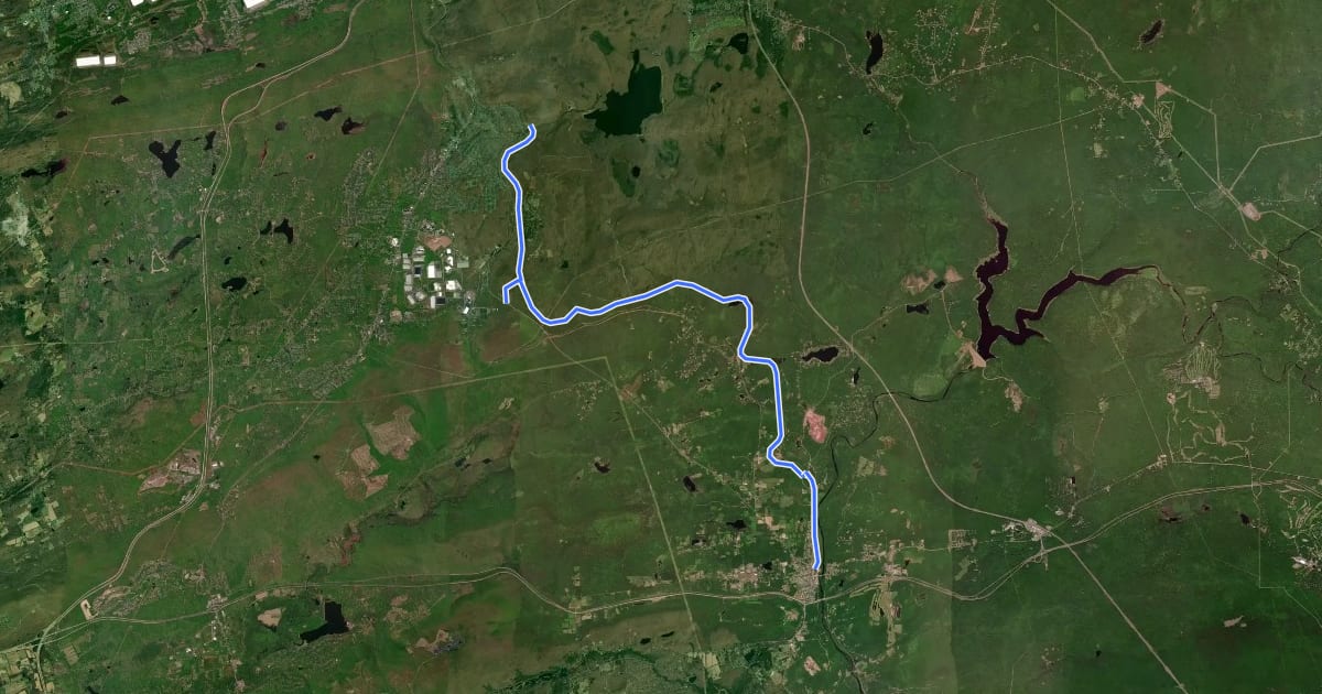 Маршрут D&L Trail: Black Diamond to White Haven на спутниковом снимке