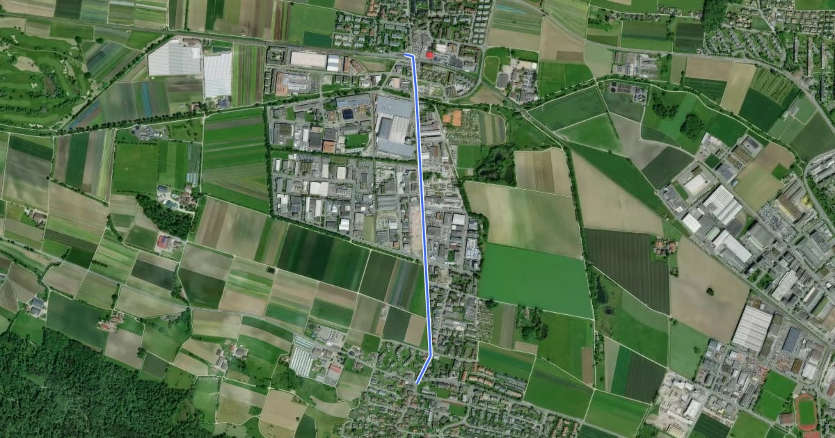 Маршрут Dällikon - Buchs-Dällikon Bahnhof на спутниковом снимке