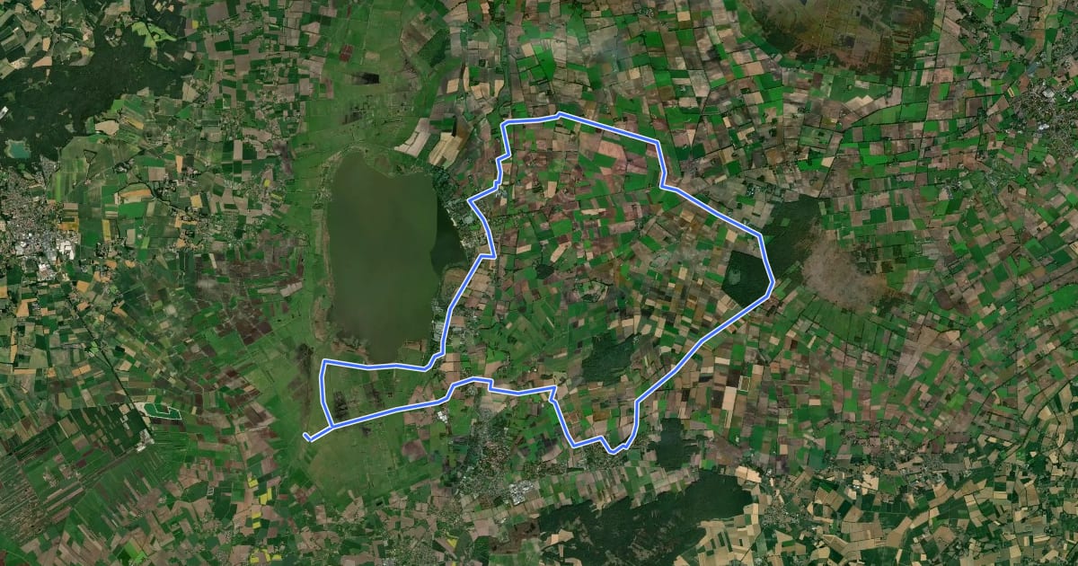 Маршрут Dümmer-Moortour на спутниковом снимке