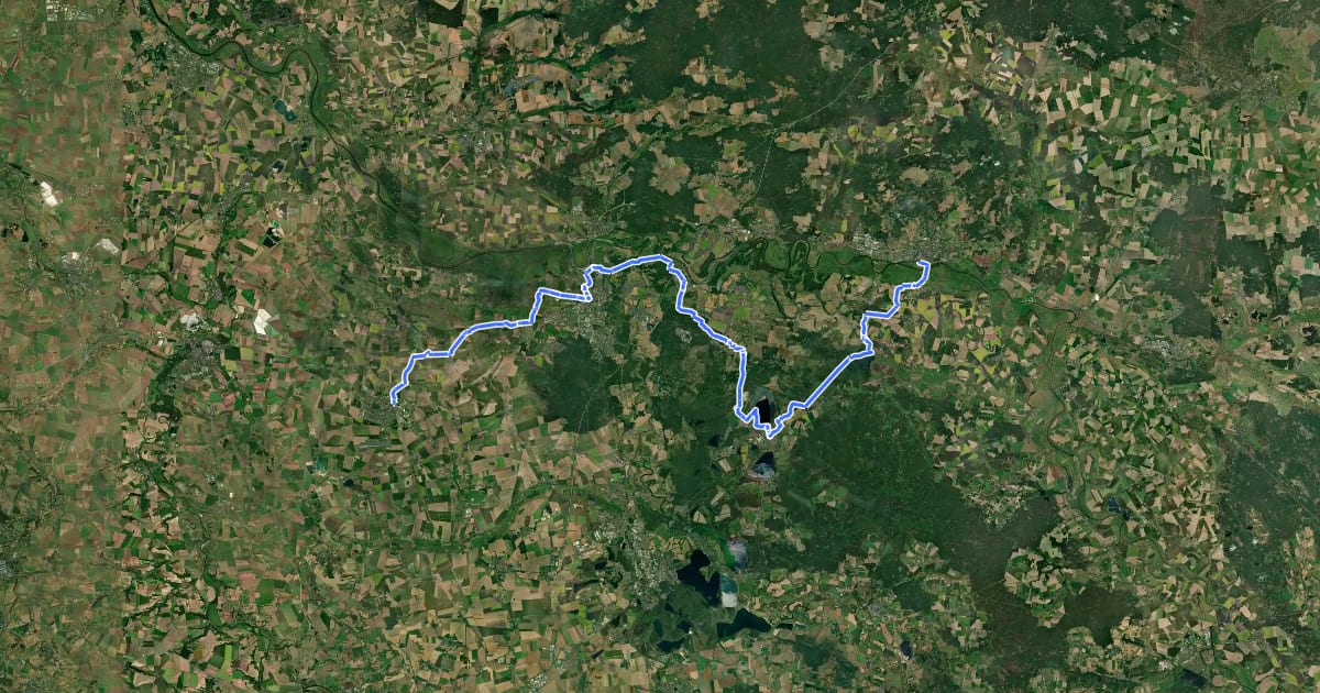 Маршрут D-Netz Route 3 на спутниковом снимке