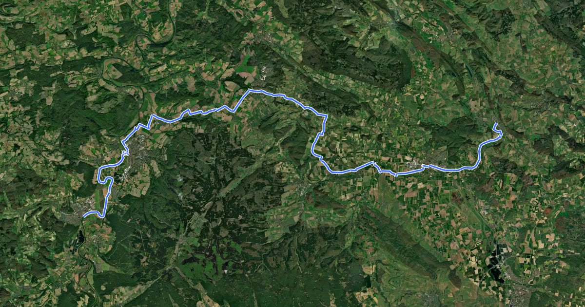 Маршрут D-Netz Route 3 на спутниковом снимке