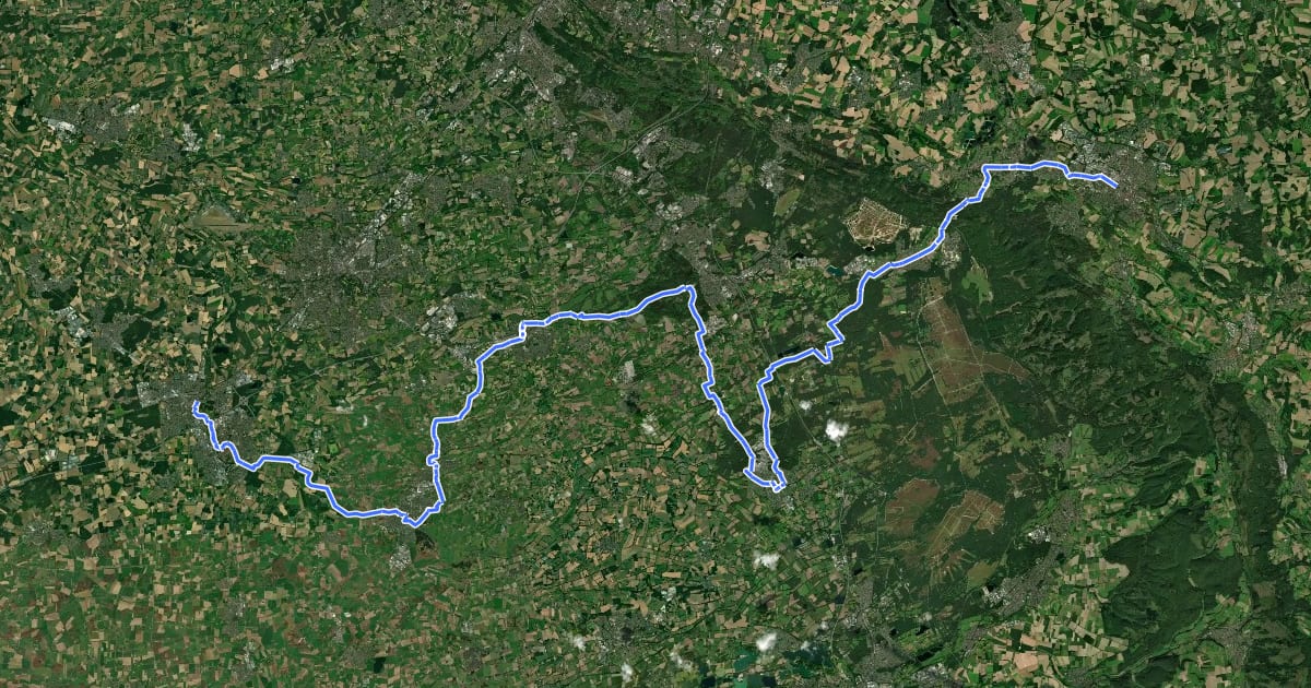 Маршрут D-Netz Route 3 на спутниковом снимке