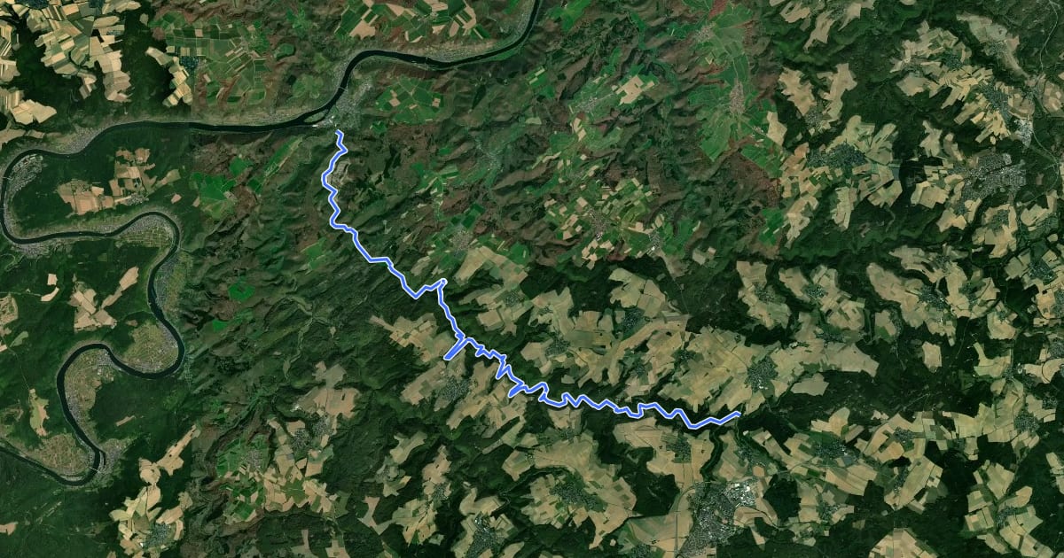 Маршрут Dünnbachtal-Weg на спутниковом снимке