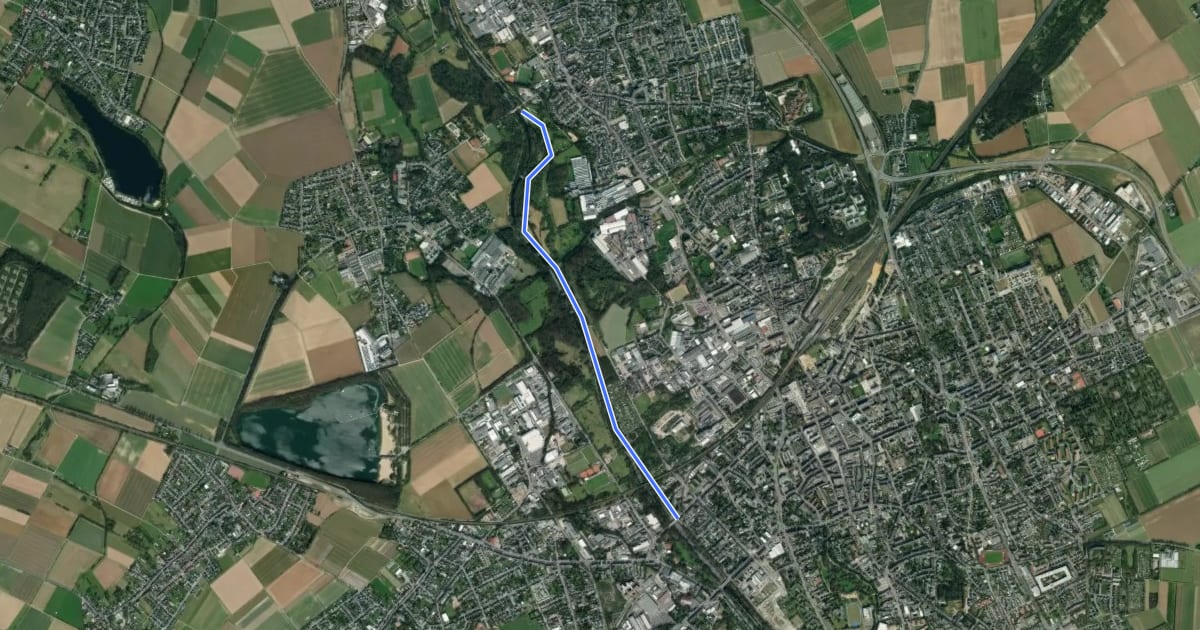 Маршрут Düren (09) - Düren (10) на спутниковом снимке