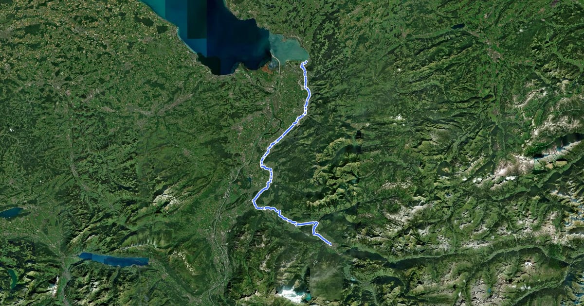 Маршрут Dörfer-Städte Route на спутниковом снимке