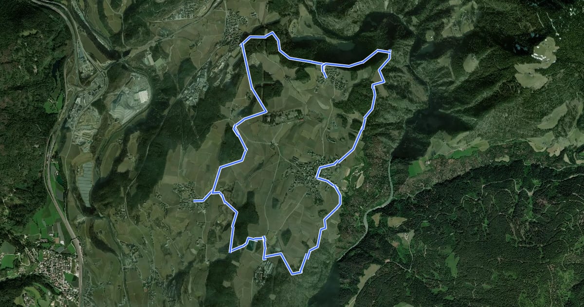 Маршрут Dörferrunde (Natz => Raas => Schabs => Viums) на спутниковом снимке