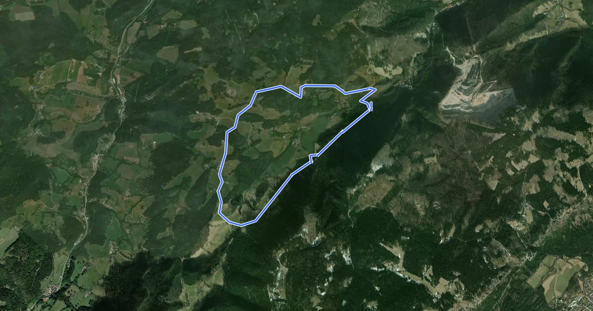 Маршрут Dürnbacher Höhenweg на спутниковом снимке