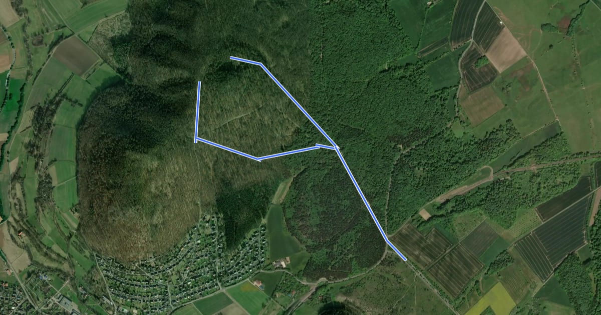 Маршрут Dörnberg, Naturparkweg 3 на спутниковом снимке