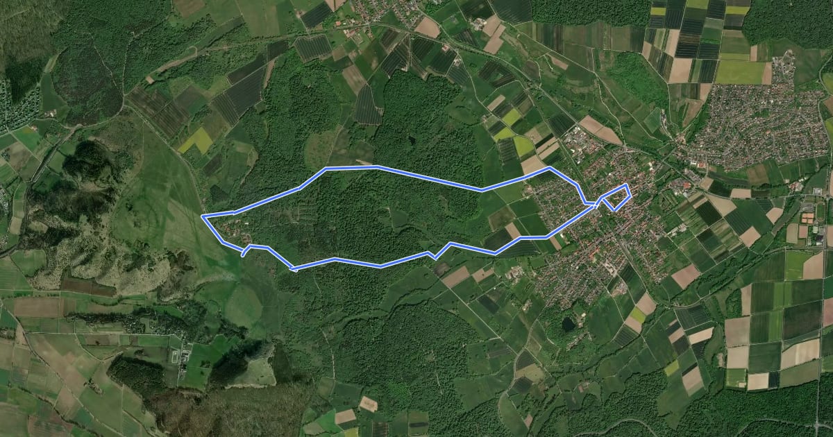 Маршрут Dörnbergweg W7 на спутниковом снимке