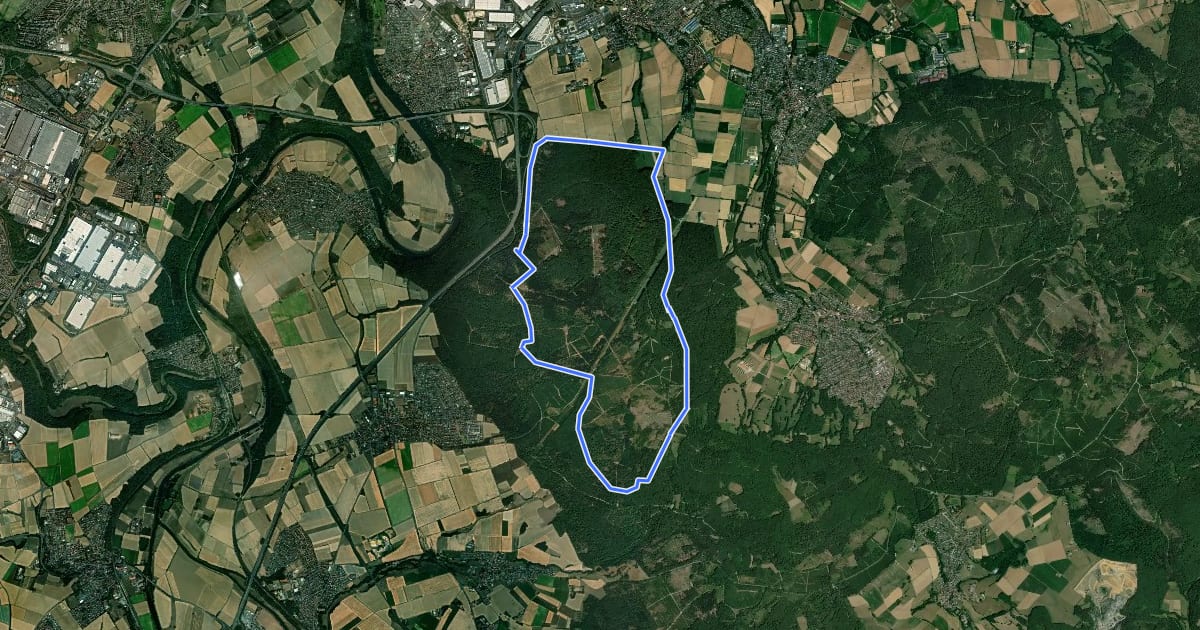 Маршрут Dörnhagen, Rundweg 7 на спутниковом снимке