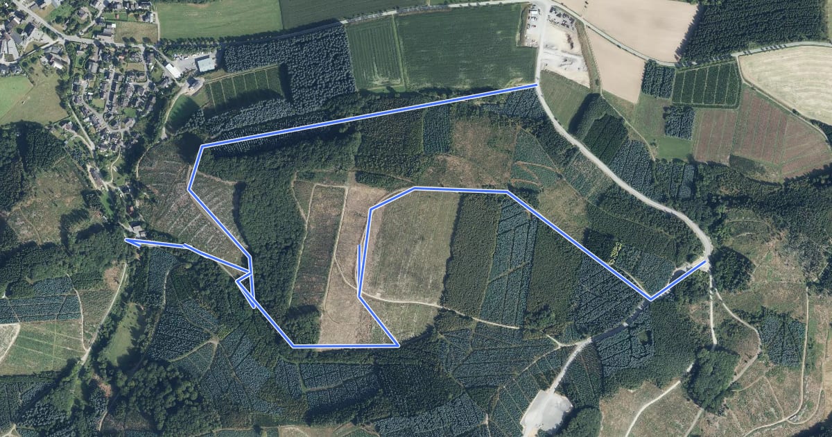 Маршрут Dörnholthausen Rundweg A1 на спутниковом снимке