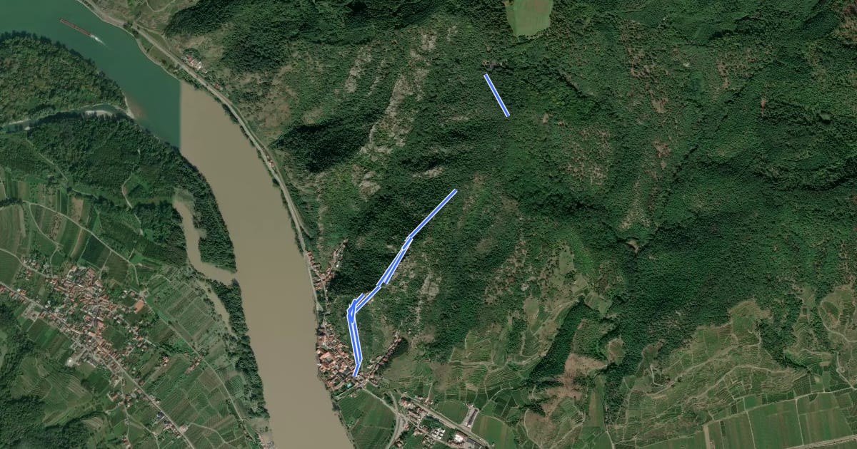 Маршрут Dürnstein - Starhembergwarte на спутниковом снимке