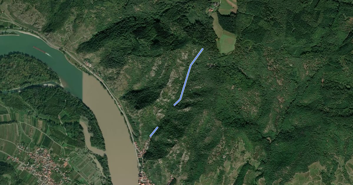 Маршрут Dürnstein - Vogelberg (über Talgraben) на спутниковом снимке