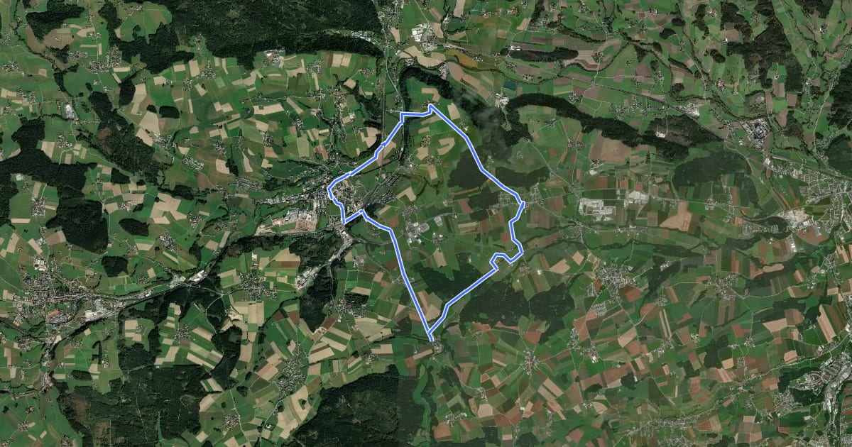 Маршрут Dürre Ager Tal - Rundweg на спутниковом снимке