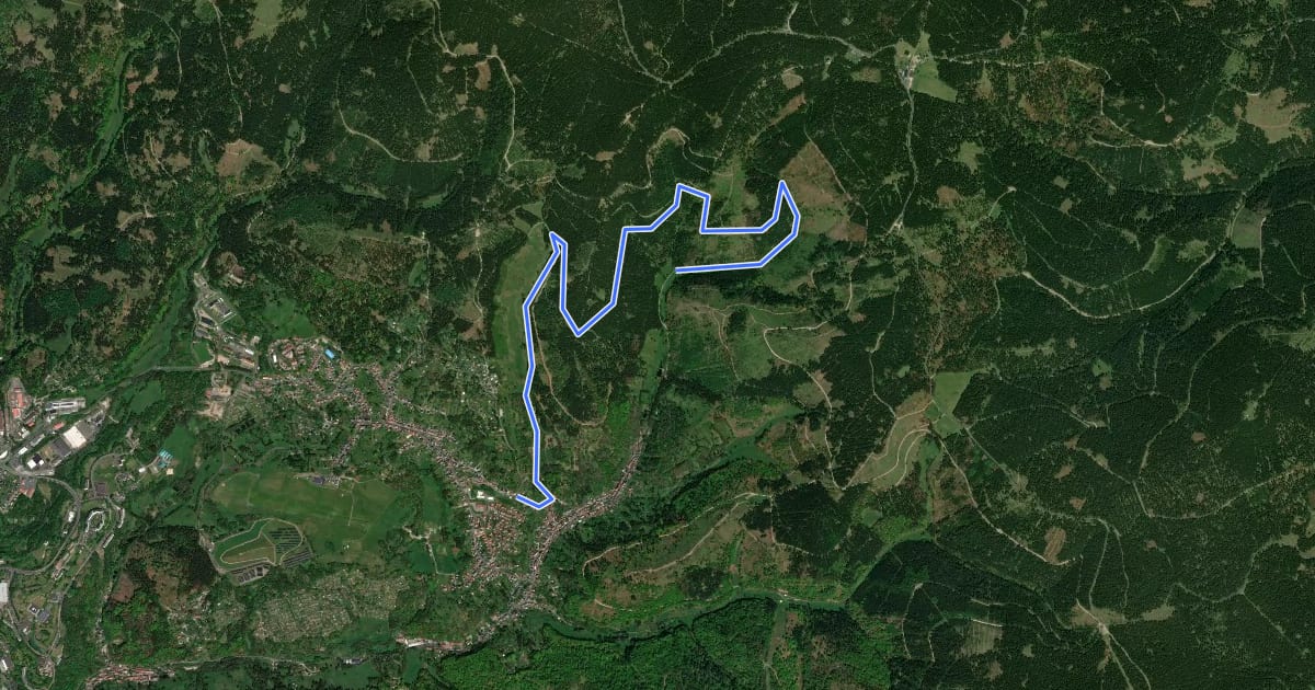 Маршрут Dürre Lauter Wanderweg на спутниковом снимке
