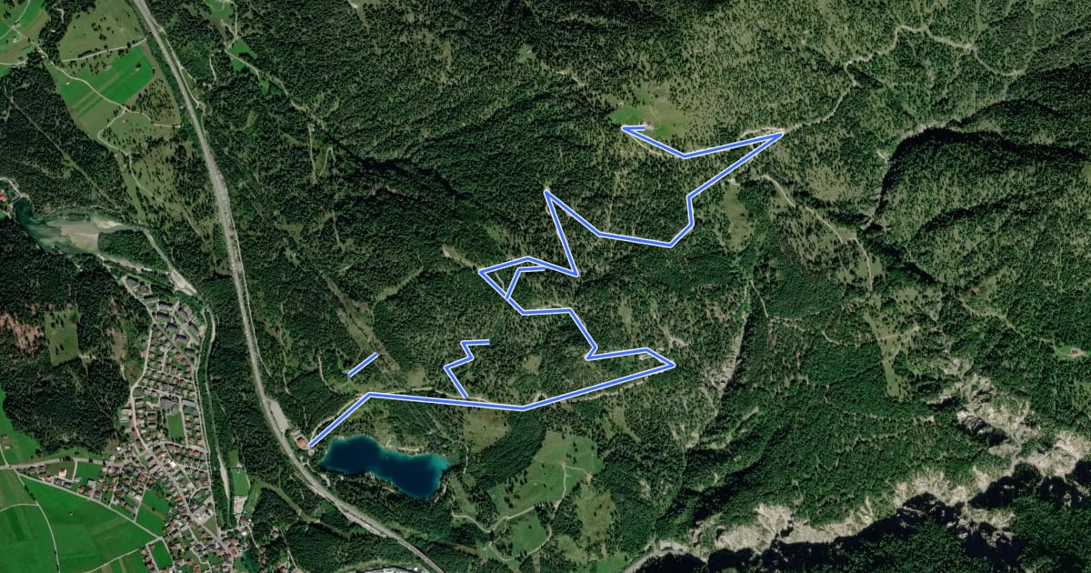 Маршрут Dürrenbergweg на спутниковом снимке