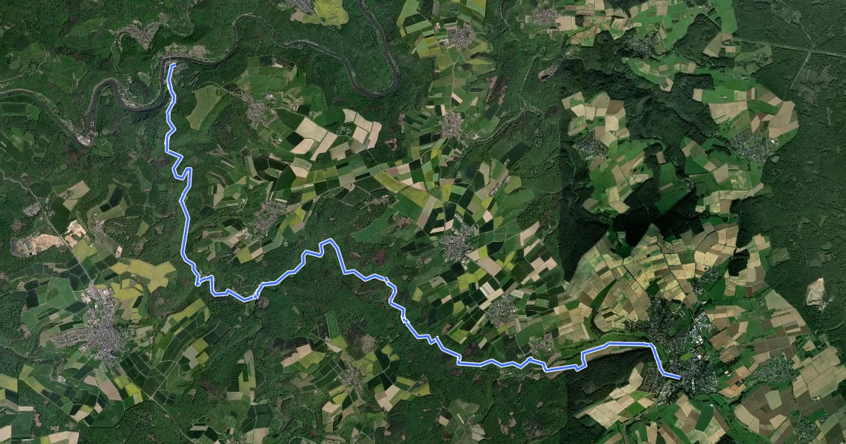 Маршрут Dörsbach Mühlenwanderweg на спутниковом снимке