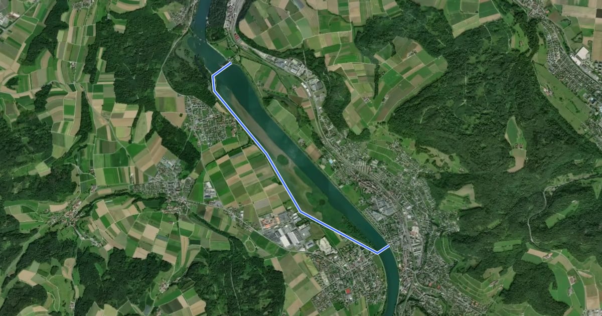 Маршрут Döttingen Brücke на спутниковом снимке