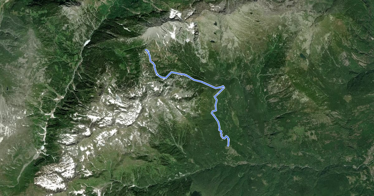 Маршрут D00 - Terza sezione: Passo di Monscera - Graniga на спутниковом снимке