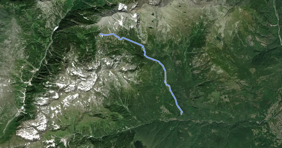 Маршрут D08 - Bognanco Terme - Passo del Monscera на спутниковом снимке