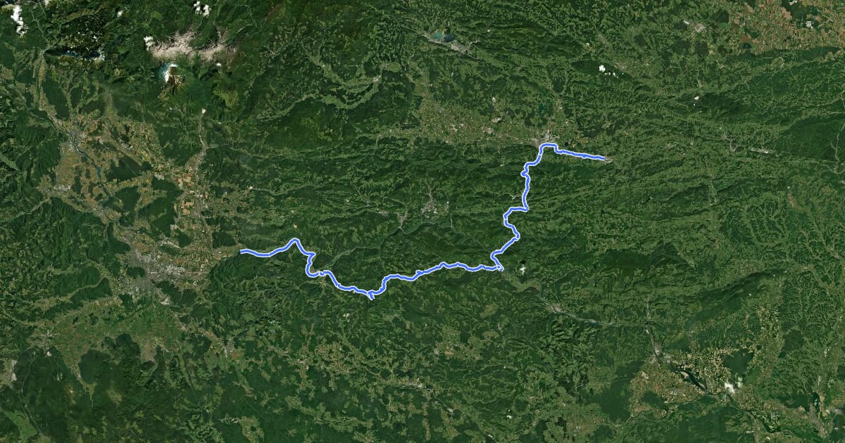 Маршрут D1: Šentjur -> Ljubljana на спутниковом снимке