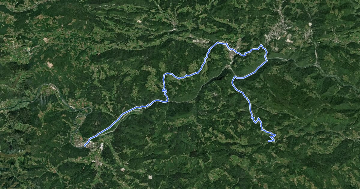 Маршрут D1: Variant Zagorje ob Savi на спутниковом снимке