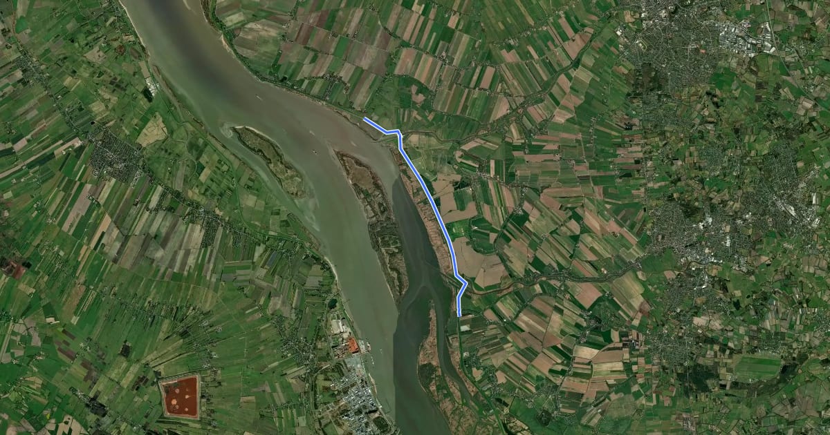Маршрут [D10] Elberadweg Alternative Elmshorn [rechtselbisch] на спутниковом снимке