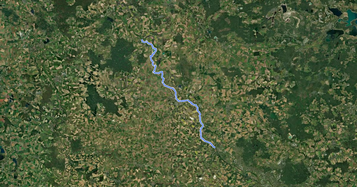 Маршрут [D10] Elberadweg linkselbisch [Abschnitt M] на спутниковом снимке