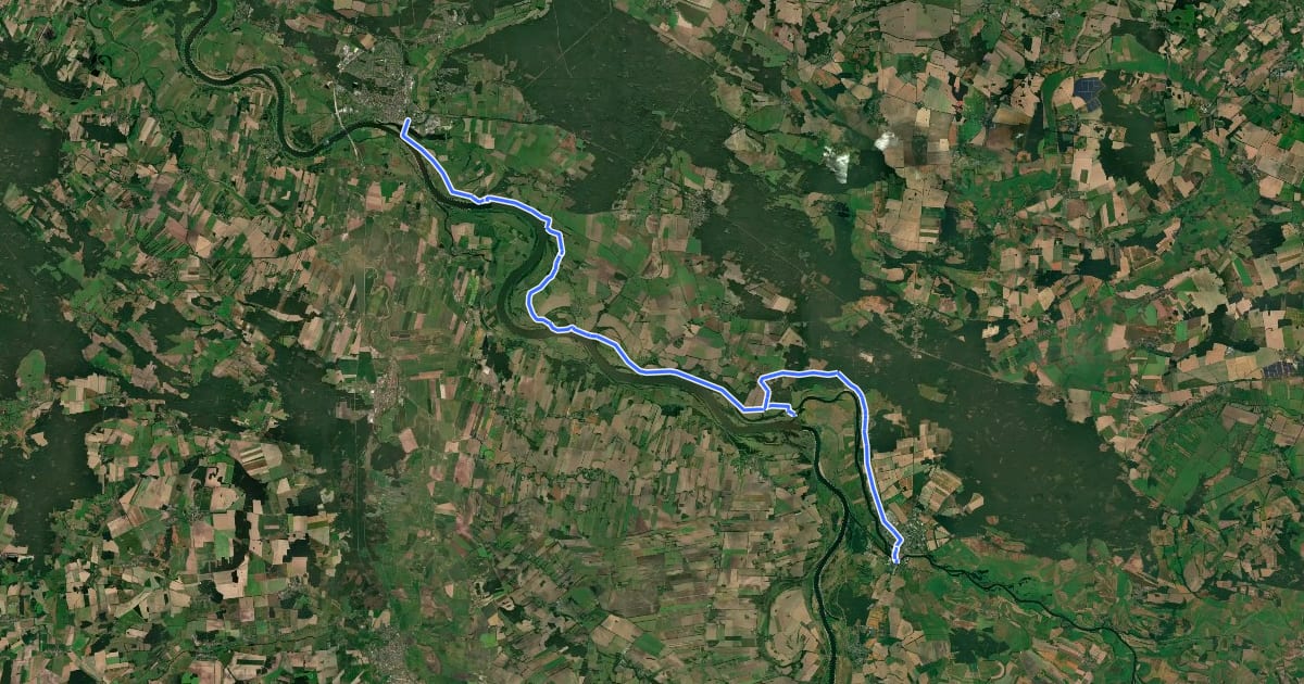 Маршрут [D10] Elberadweg rechtselbisch [Abschnitt G] на спутниковом снимке