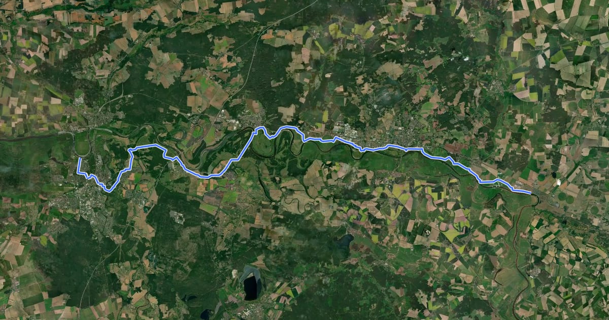Маршрут [D10] Elberadweg rechtselbisch [Abschnitt K] на спутниковом снимке