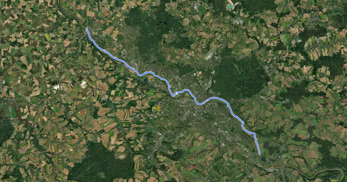 Маршрут [D10] Elberadweg rechtselbisch [Abschnitt N] на спутниковом снимке
