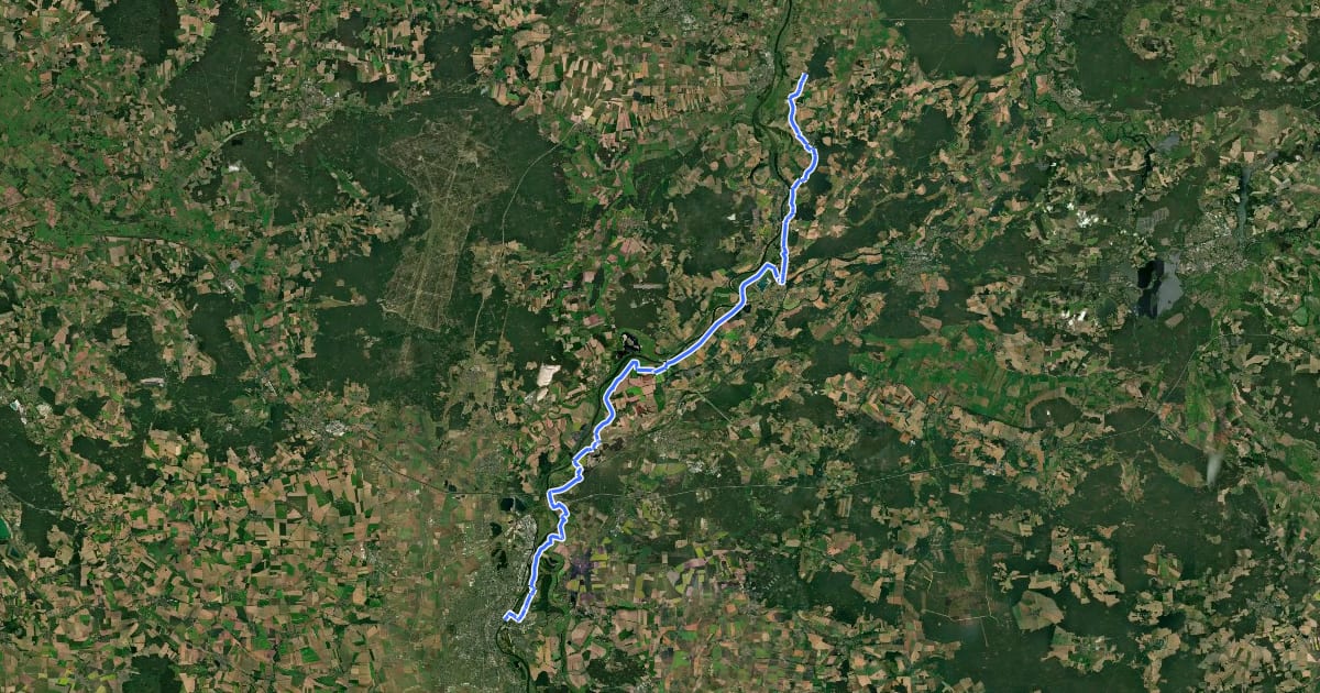 Маршрут [D10] Elberadweg rechtselbisch überwiegend [Abschnitt I] на спутниковом снимке