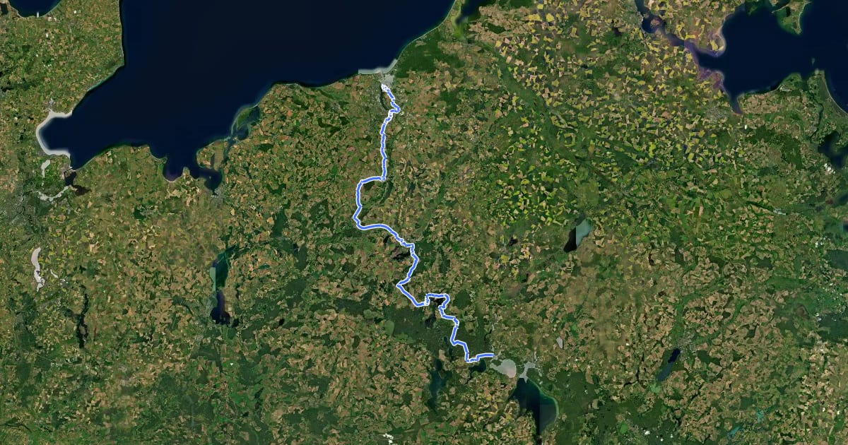 Маршрут [D11] Ostsee-Oberbayern 01 [Mecklenburg-Vorpommern] на спутниковом снимке