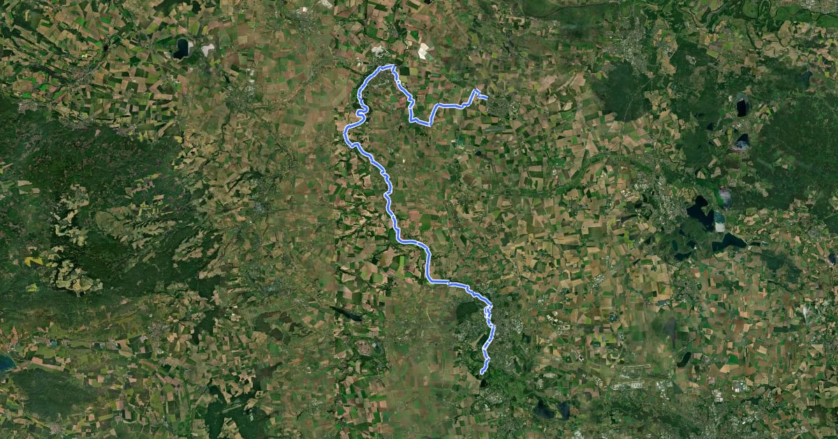 Маршрут [D11] Ostsee-Oberbayern 06 [Sachsen-Anhalt Mitte] на спутниковом снимке