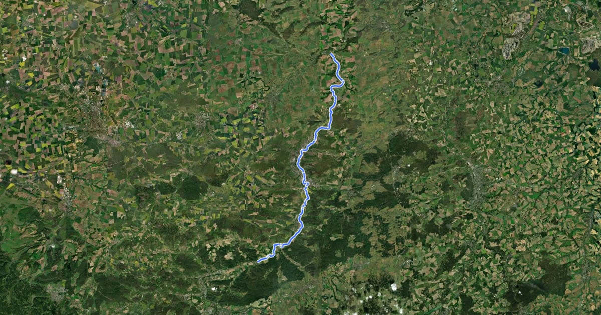 Маршрут [D11] Ostsee-Oberbayern 08 [Thüringen Nord] на спутниковом снимке
