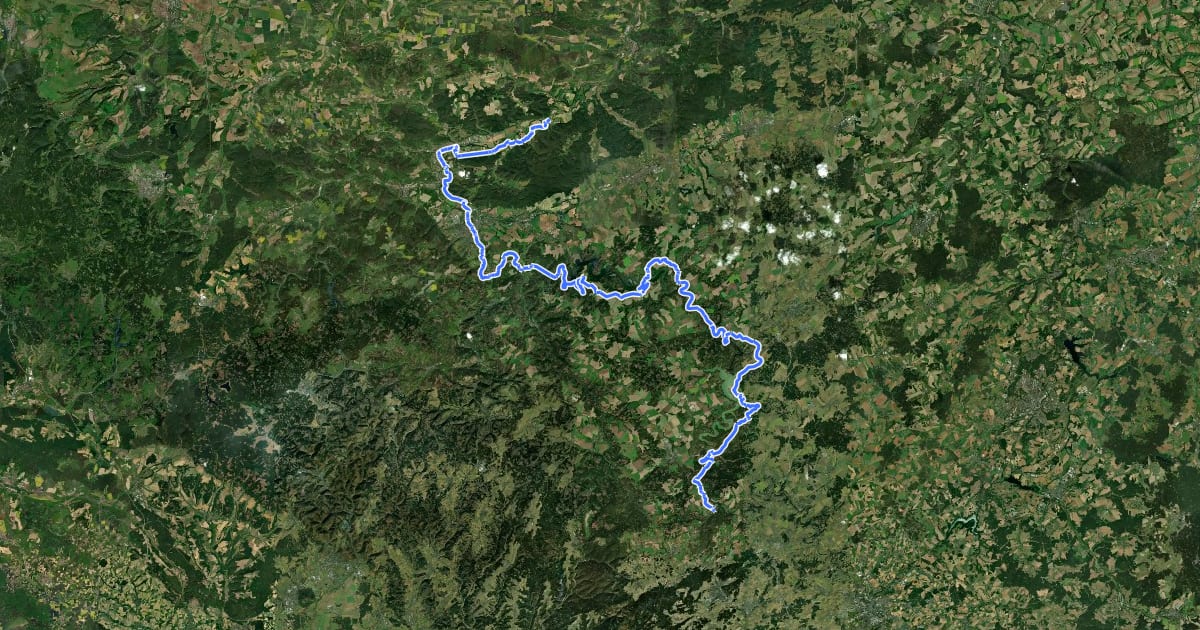 Маршрут [D11] Ostsee-Oberbayern 09 [Thüringen Süd] на спутниковом снимке