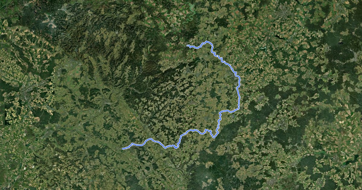 Маршрут [D11] Ostsee-Oberbayern 10 [Oberfranken Nord] на спутниковом снимке