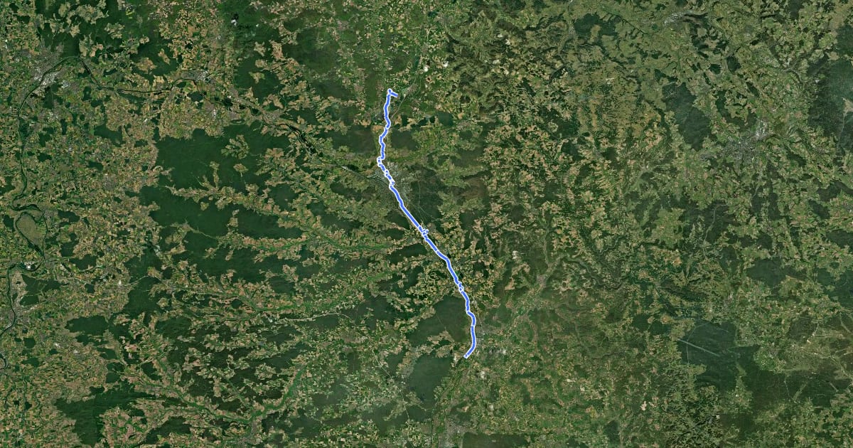 Маршрут [D11] Ostsee-Oberbayern 12 [Oberfranken Süd] на спутниковом снимке