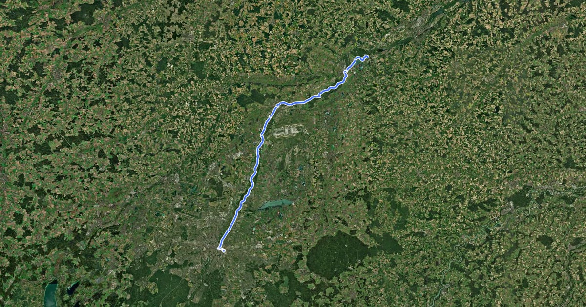 Маршрут [D11] Ostsee-Oberbayern 15 [Oberbayern Nord] на спутниковом снимке